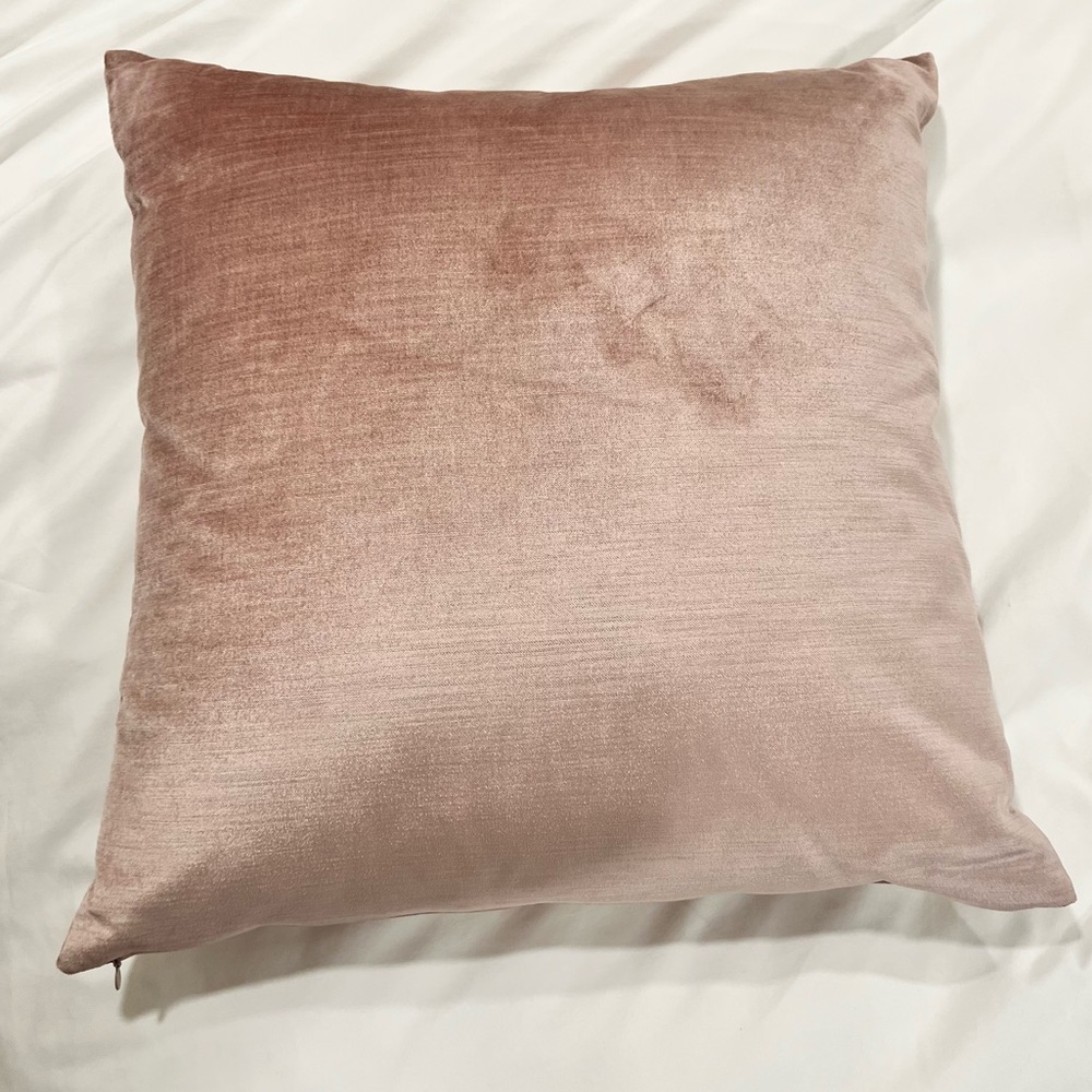 NWT West Elm Pink Velvet 20x20 Pillow Covers (2)- INSERT NOT INCLUDED